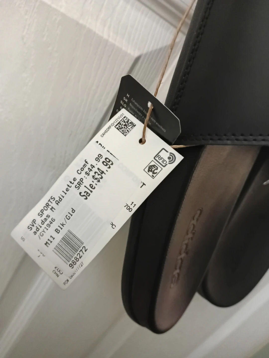 Adidas M Adilette Slides M11 Black Gold - photo 2