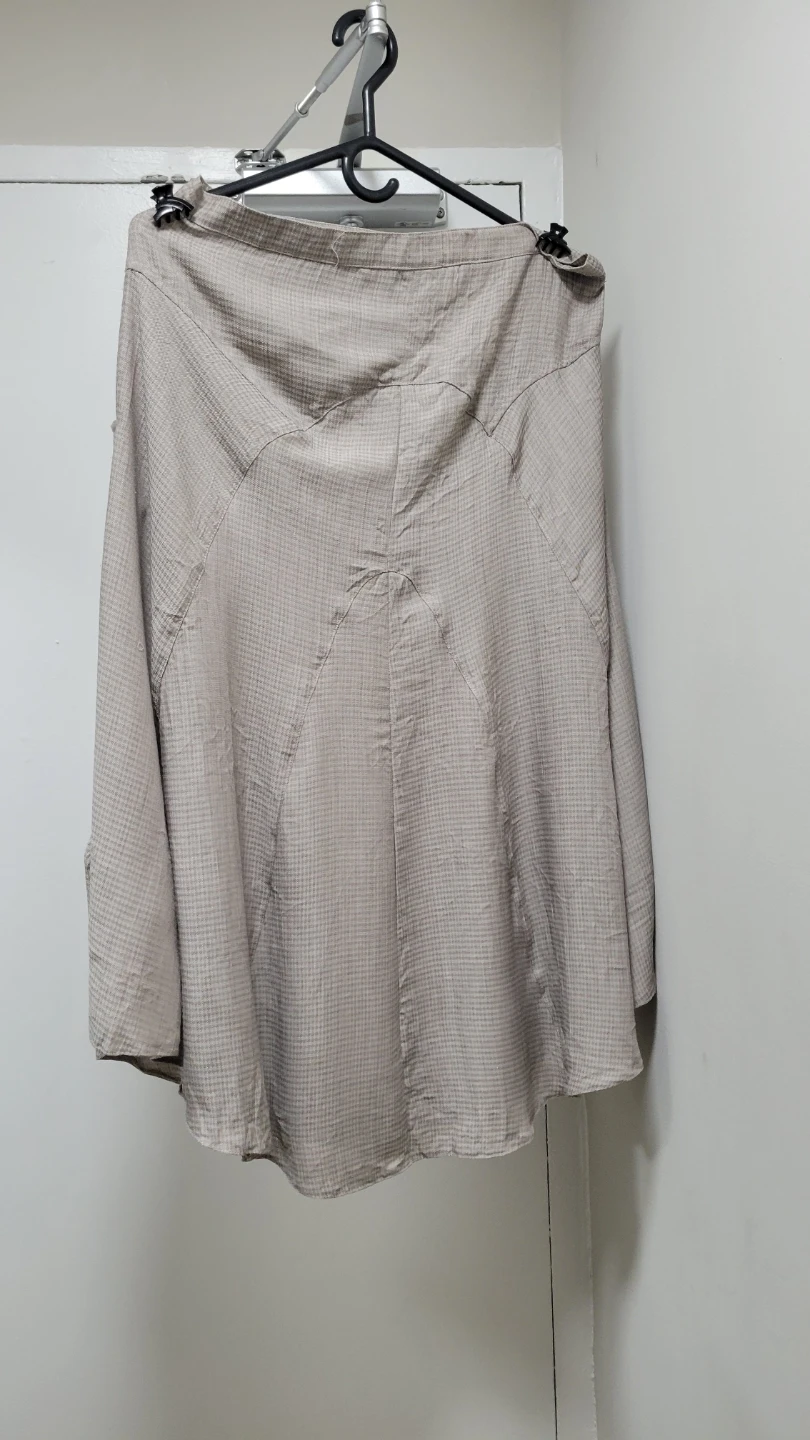 Light Brown Gingham Boho Style Skirt - photo 2