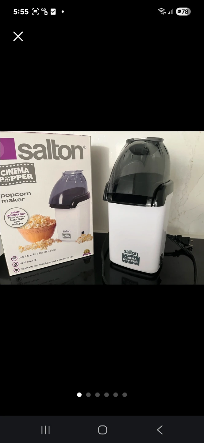 Salton Cinema Popper Popcorn Maker