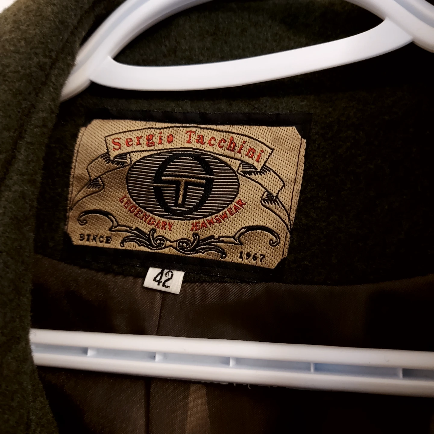 Sergio Tacchini Vintage Green Wool Blend Coat Size 42 - photo 3