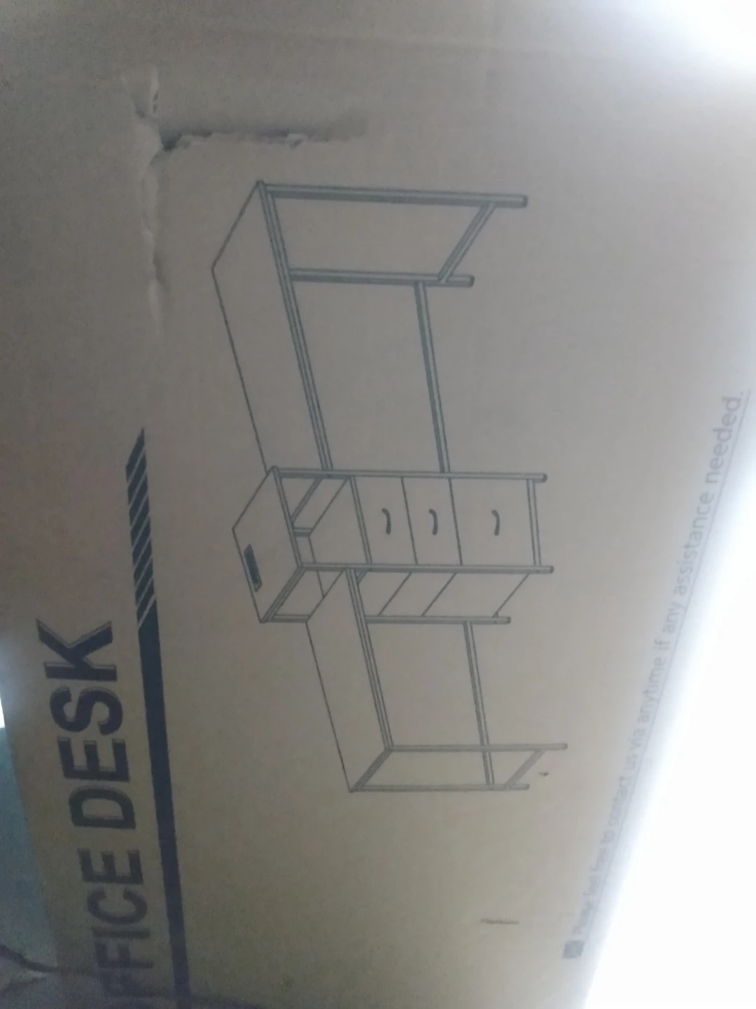 Office Desk with Shelves and Drawers