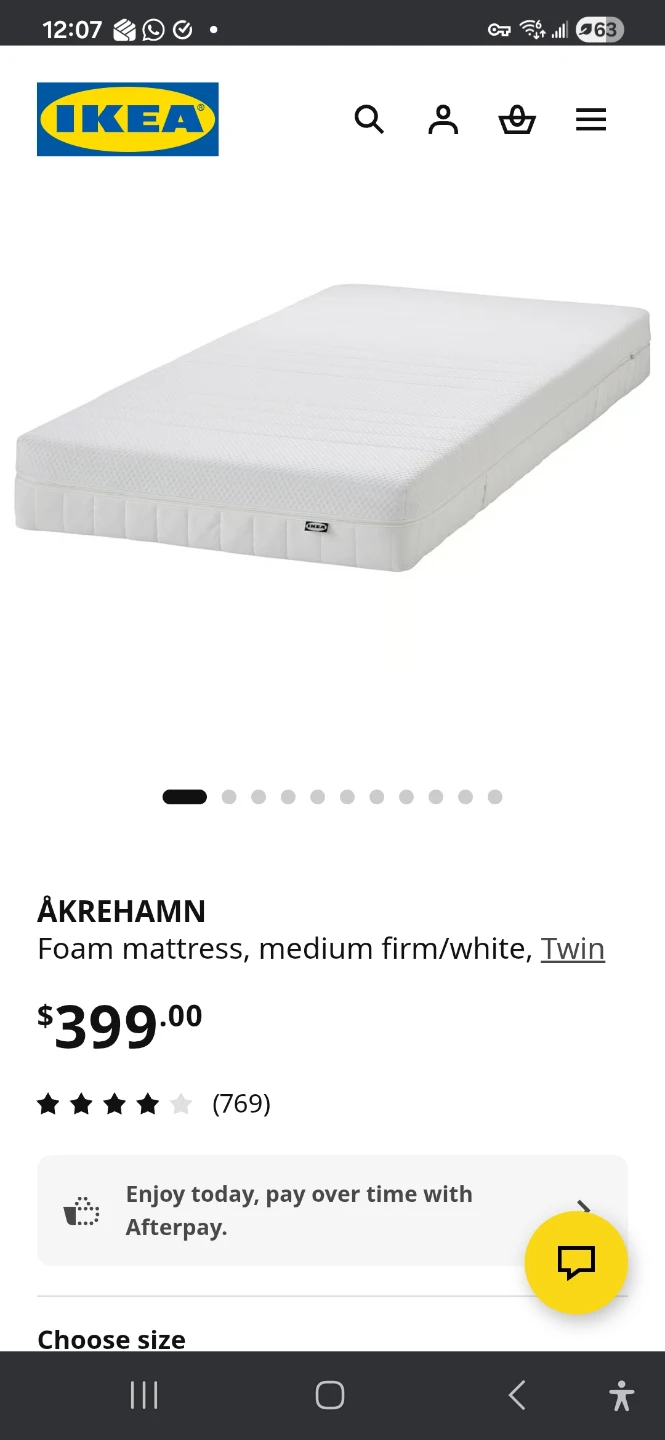 IKEA SMYGA Bed Frame with Storage, Light Gray, Twin