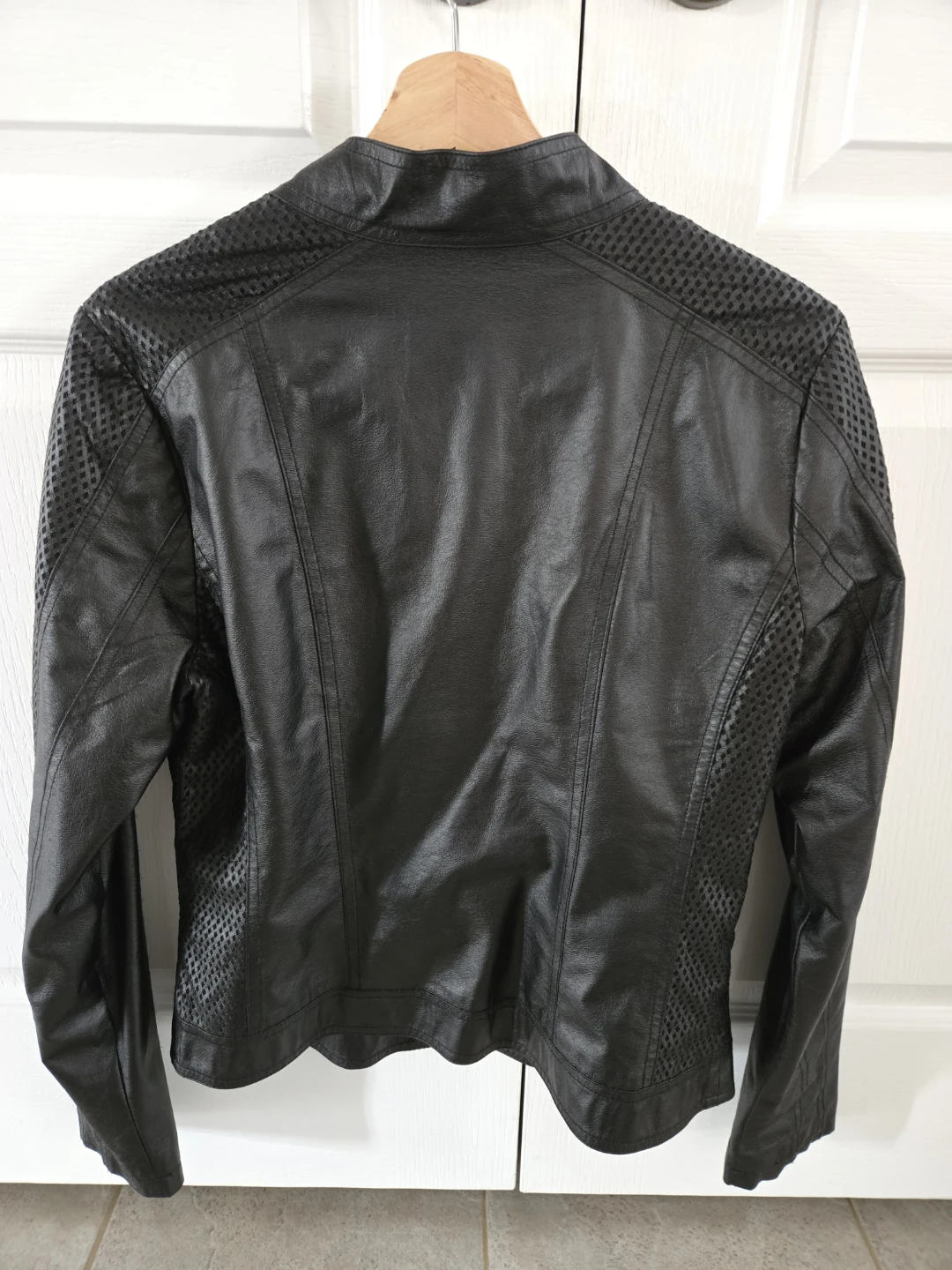 faux leather moto jacket - photo 3