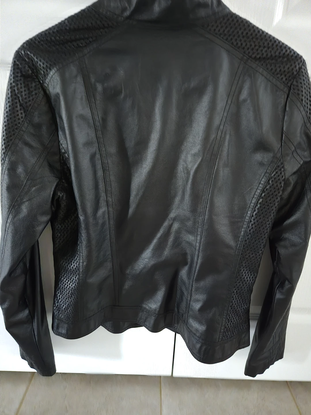 faux leather moto jacket - photo 4