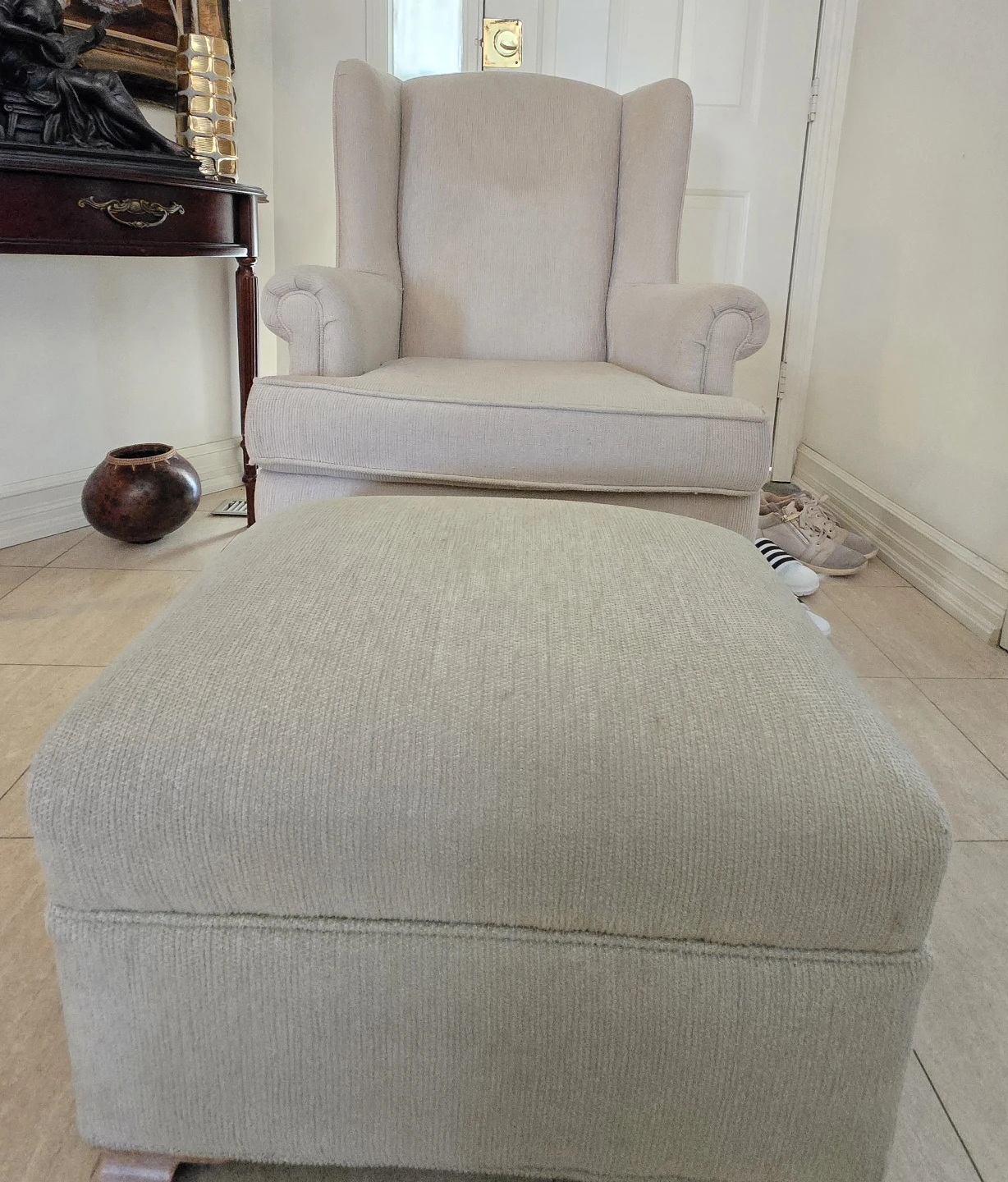 Furniture/ Ottoman and stool.