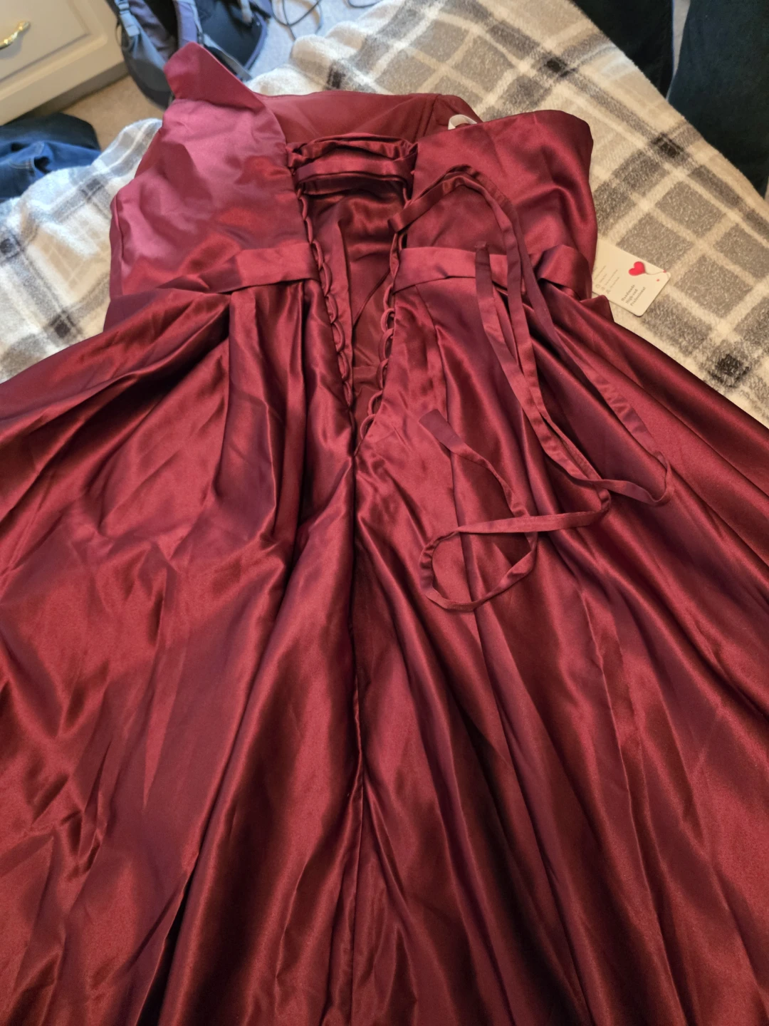 MildApril Women's One Shoulder Satin Prom Dress - Plum - photo 4