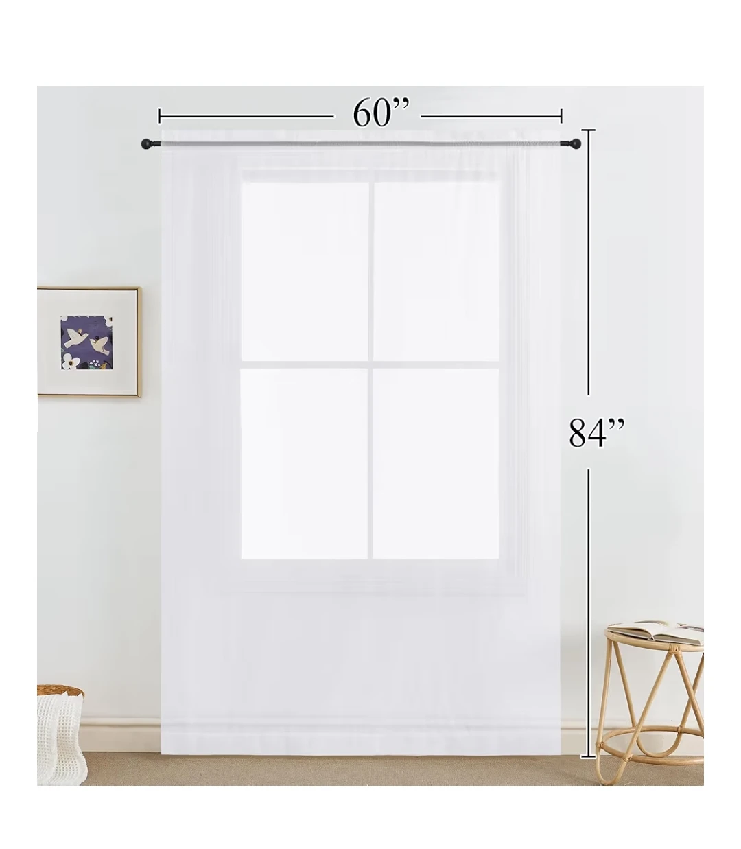 Semi-Sheer Curtains - photo 2