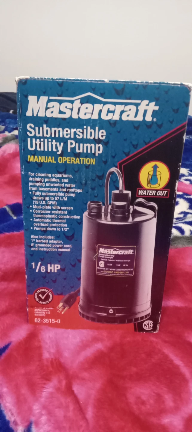 Mastercraft Submersible Utility Pump 1/6 HP