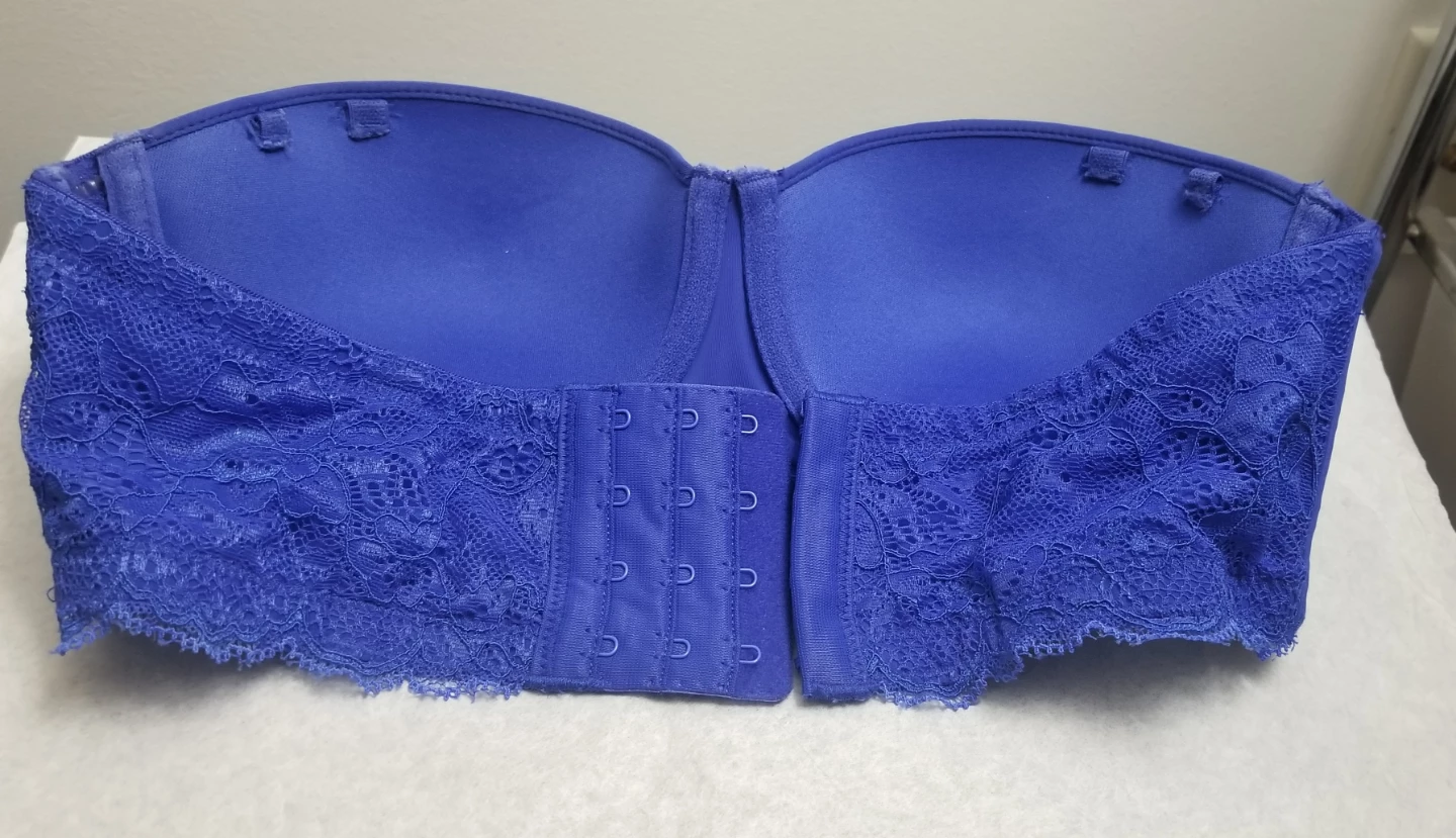 Blush Blue Strapless Bra with Lace Detail - photo 2