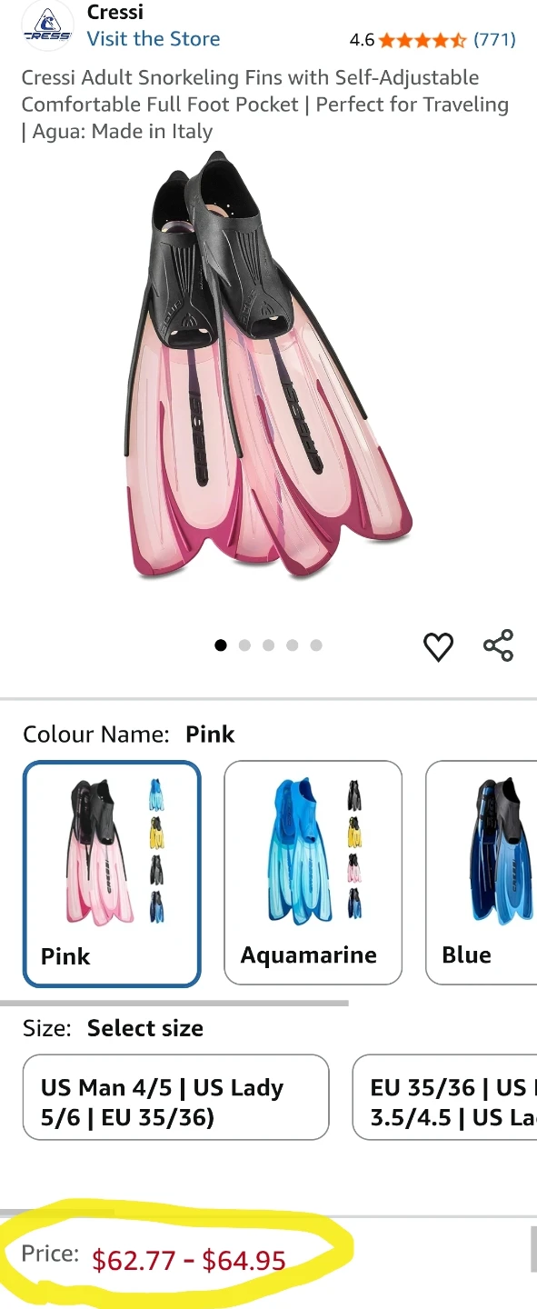 Cressi Snorkeling Swim Fins- m: 4/5, w: 5/6 ‍♀️ - photo 5