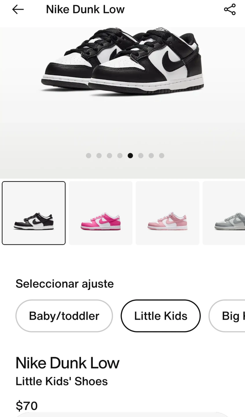 Nike Dunk Low Little Kids' Shoes Black and White