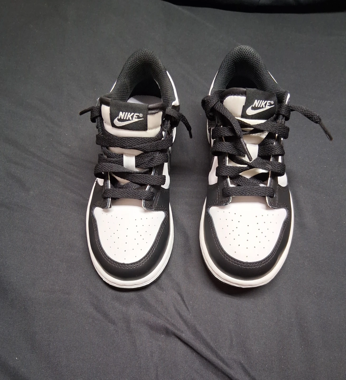 Nike Dunk Low Little Kids' Shoes Black and White - photo 2