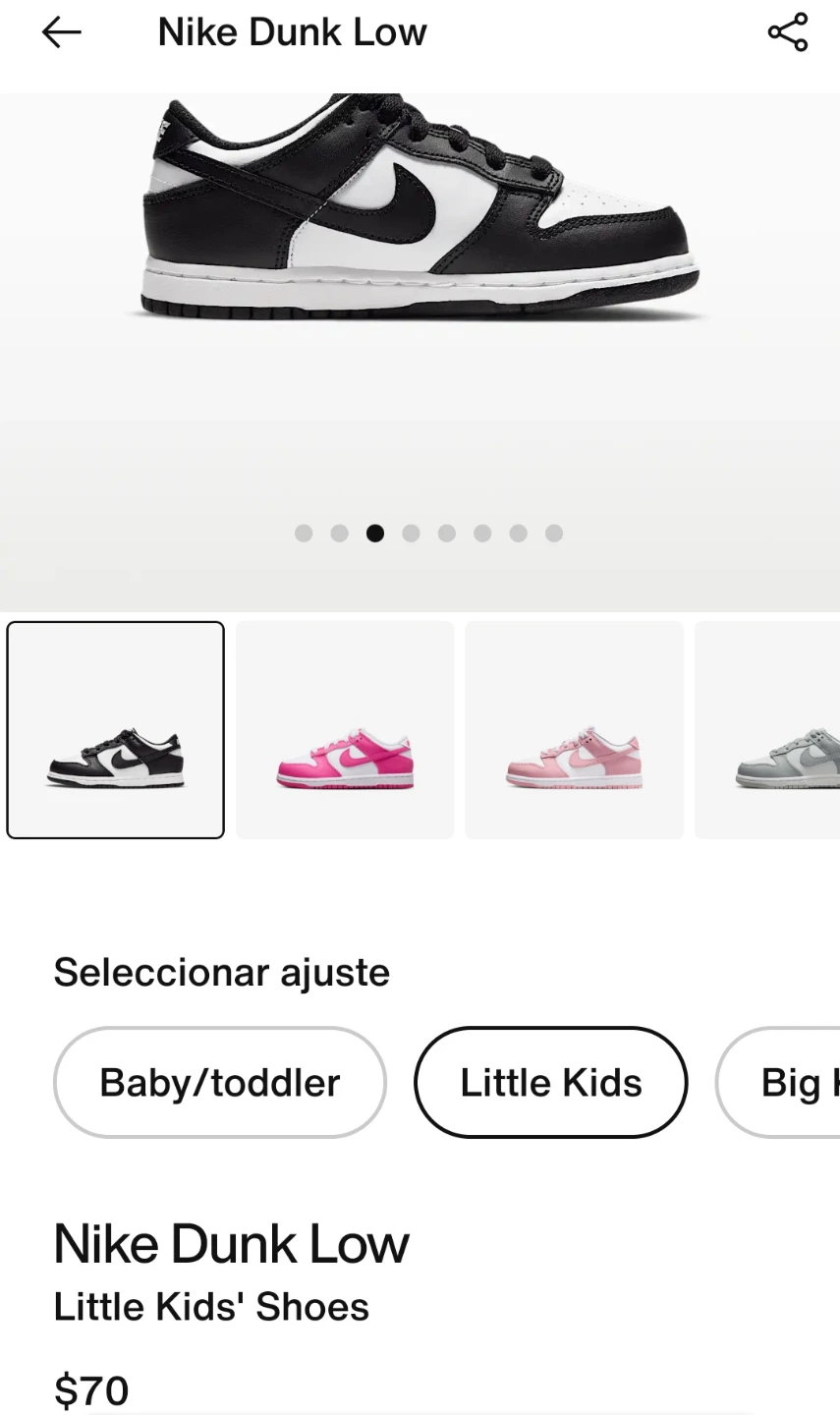 Nike Dunk Low Little Kids' Shoes Black and White - photo 3