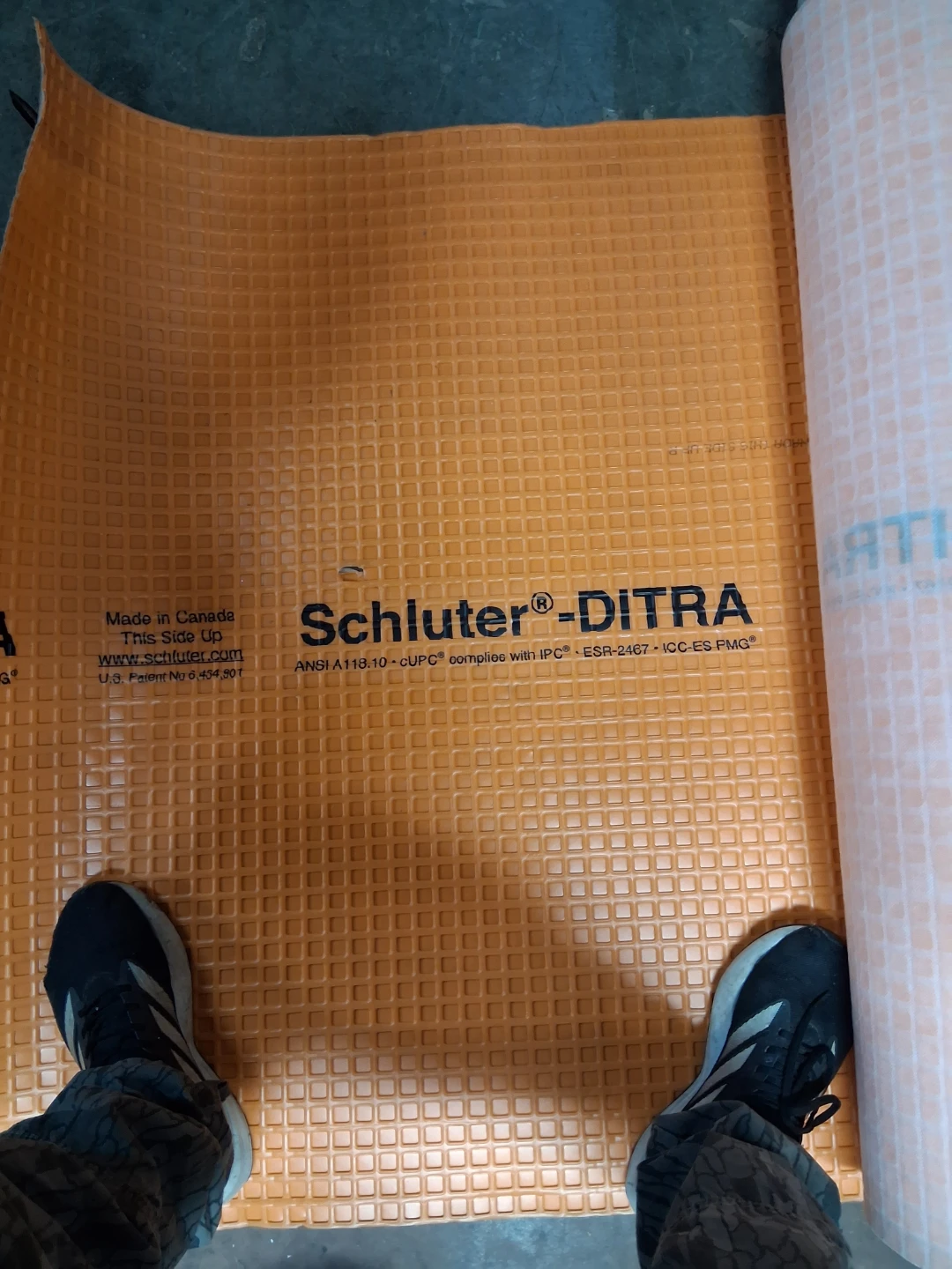 Schluter-DITRA Uncoupling Membrane – ~85 sq ft Roll (Partial)