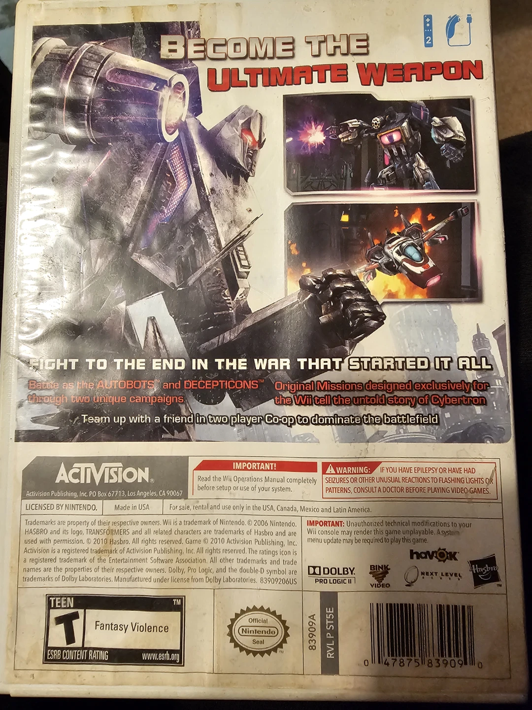 Transformers: Cybertron Adventures (Nintendo Wii, 2010) - photo 2