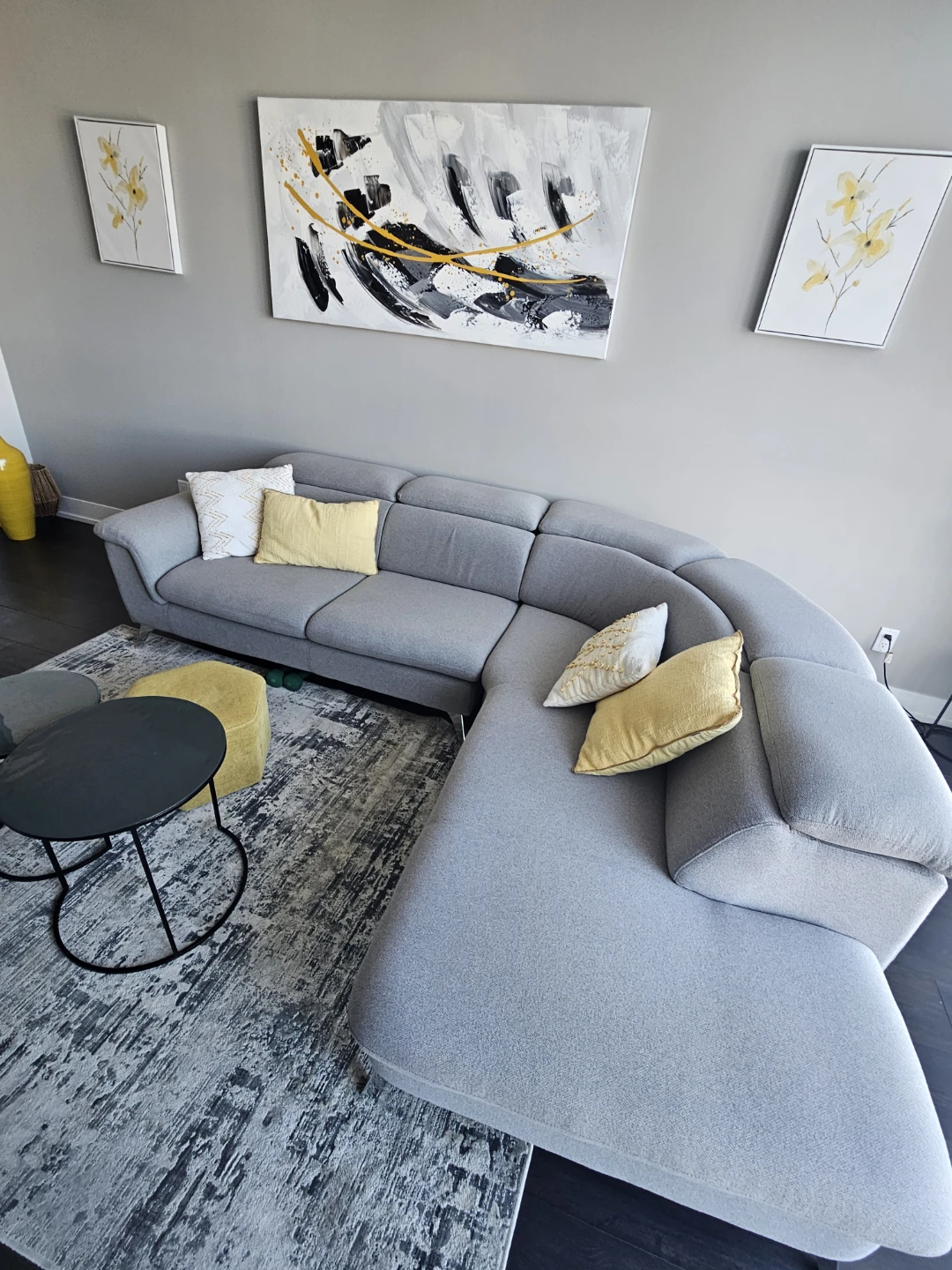 Structube Ventura Modern Right-Facing Sectional Sofa - Grey - photo 3