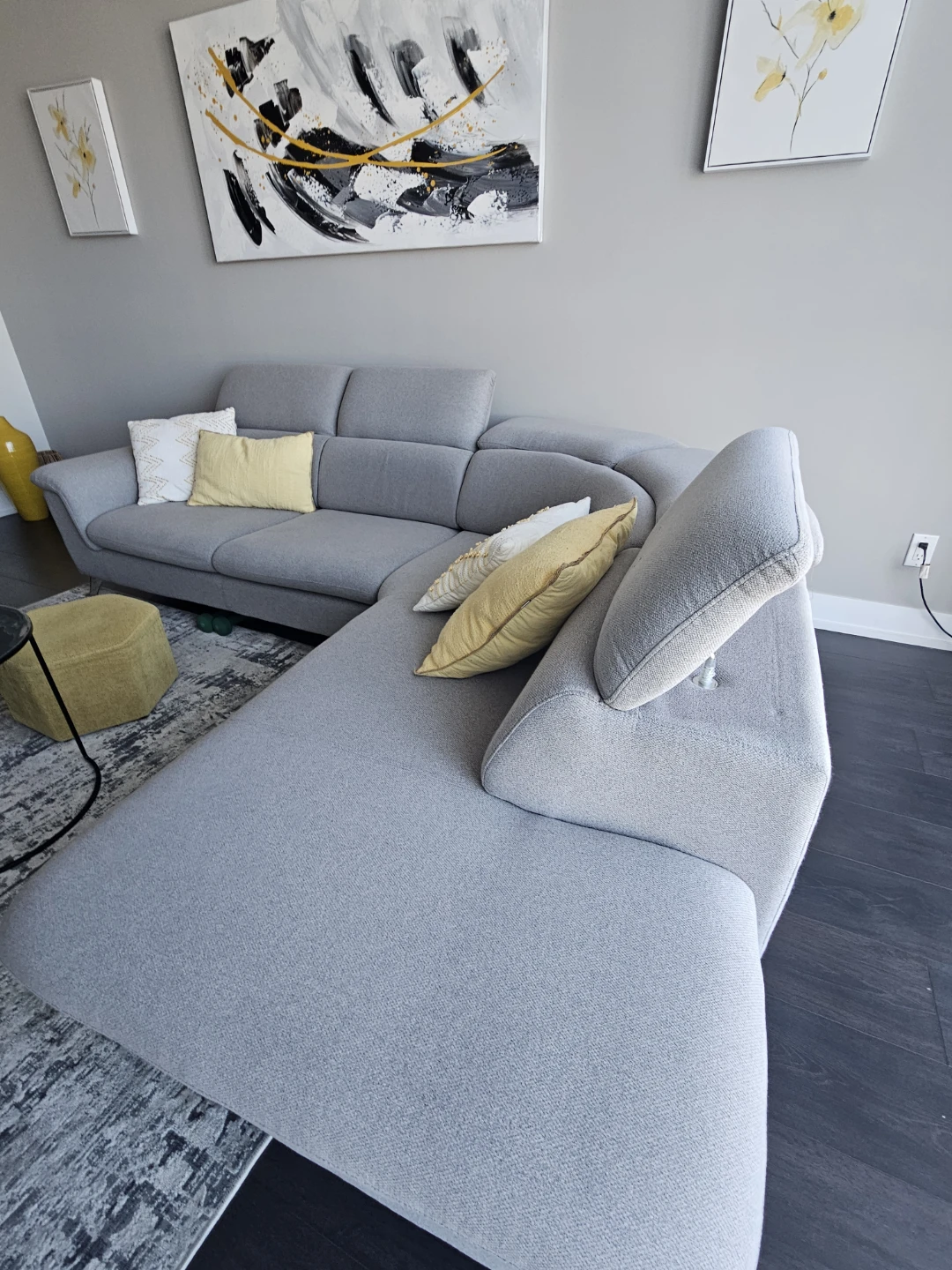 Structube Ventura Modern Right-Facing Sectional Sofa - Grey - photo 4