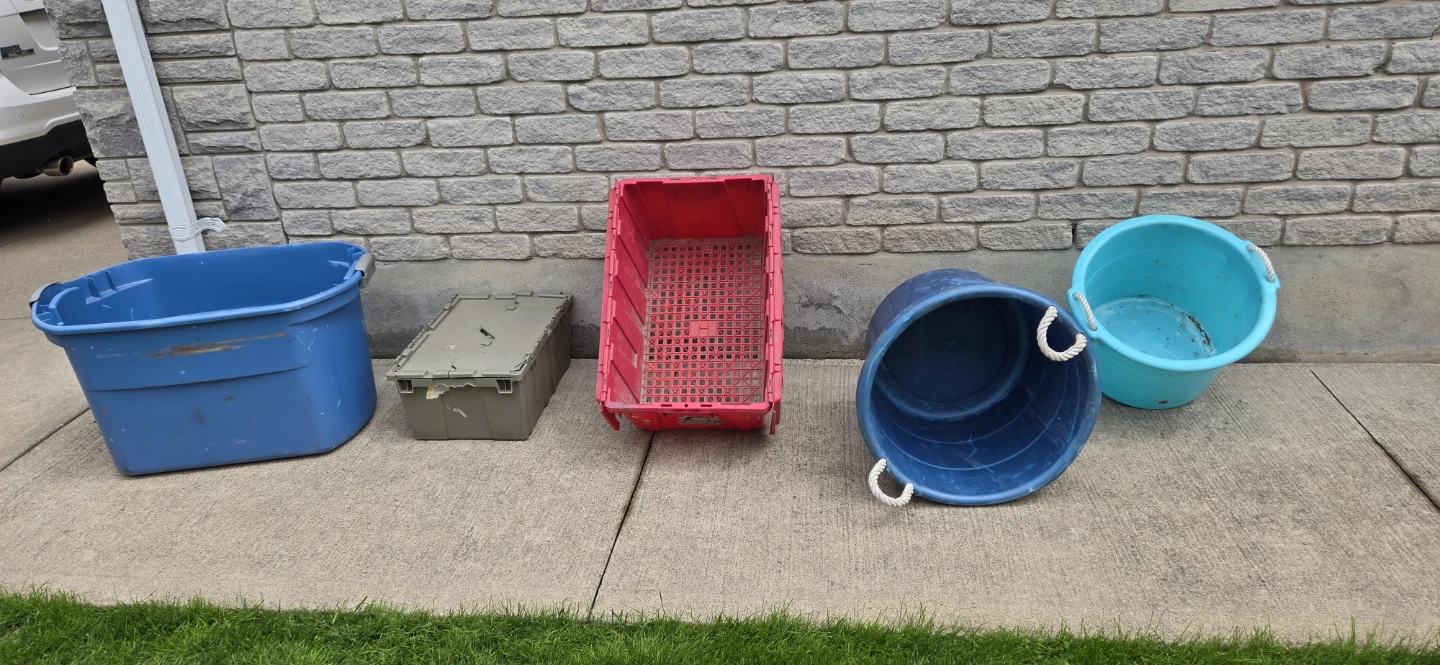 Assorted Tubs, Bins, and Buckets - photo 2