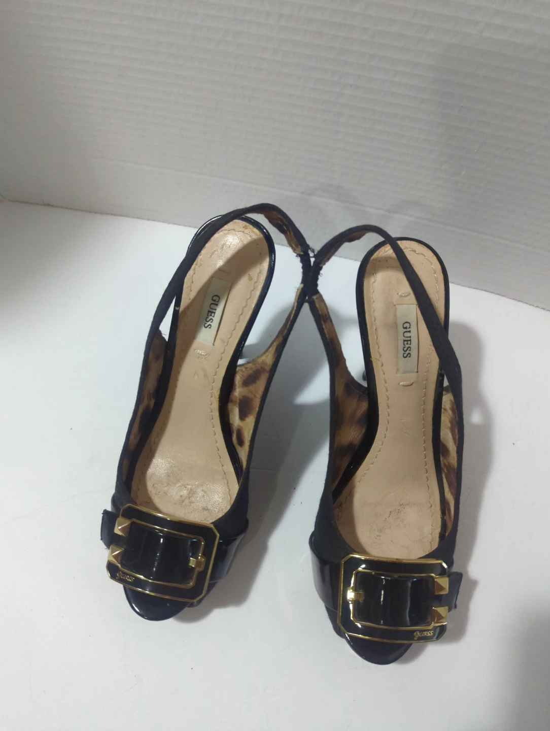 GUESS Slingback Heels with Gold Buckle - photo 2