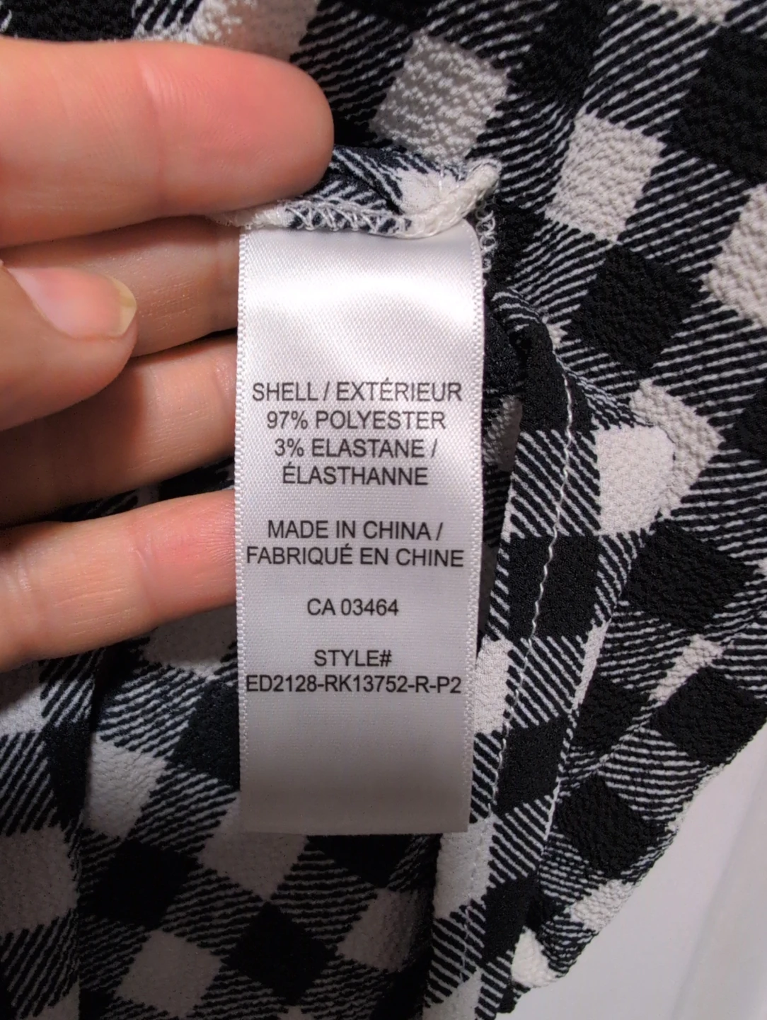 Ricki's Black and White Gingham Top - Size 10 - photo 5
