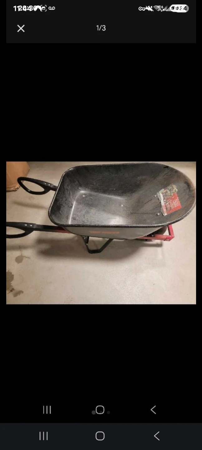 Metal tempo steel wheelbarrow 6 cu ft