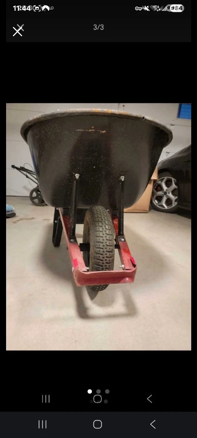 Metal tempo steel wheelbarrow 6 cu ft - photo 2