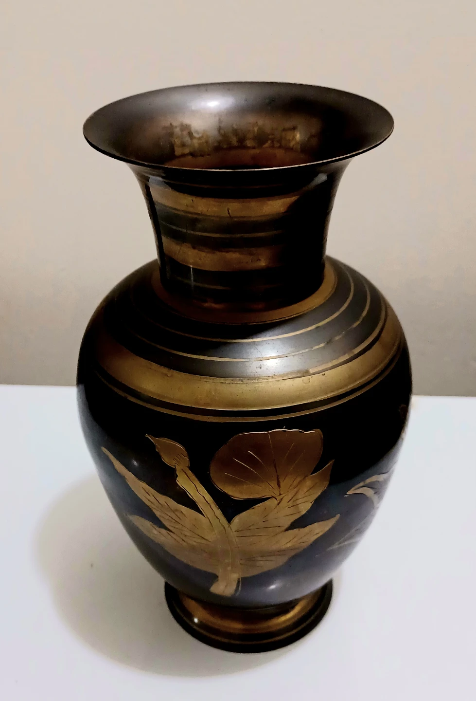 Handmade Etched Brass Vase - photo 4