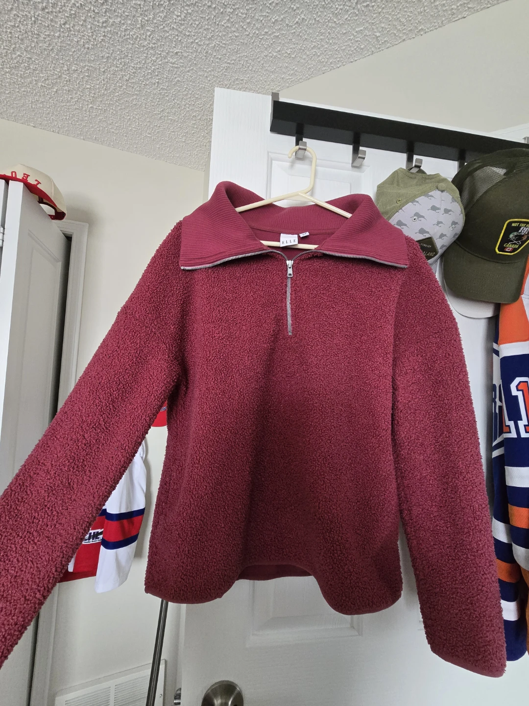ELLE Sherpa Quarter-Zip Pullover - Size S/P