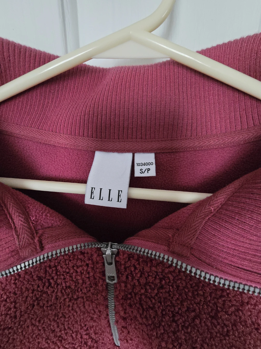 ELLE Sherpa Quarter-Zip Pullover - Size S/P - photo 2