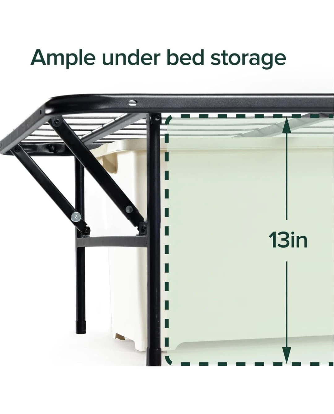 Metal Bed Frame Twin 30" x 75" - Black - photo 5