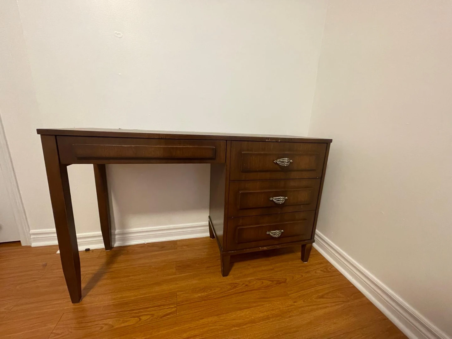 Vintage Wooden Desk with Drawers