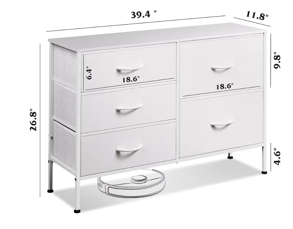 White 6-Drawer Dresser - photo 2
