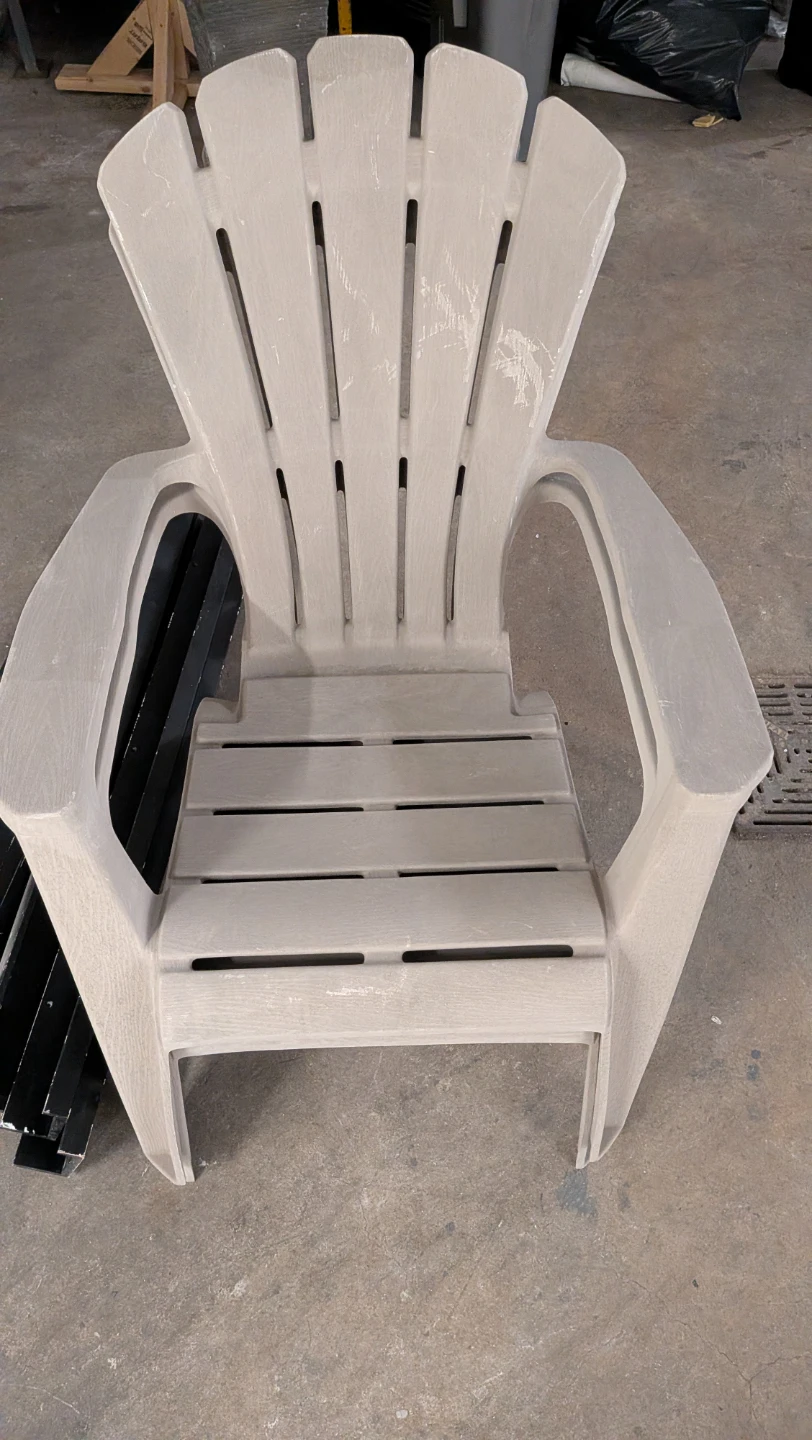 Set of 2 Grey Plastic Adirondack Chairs - photo 2