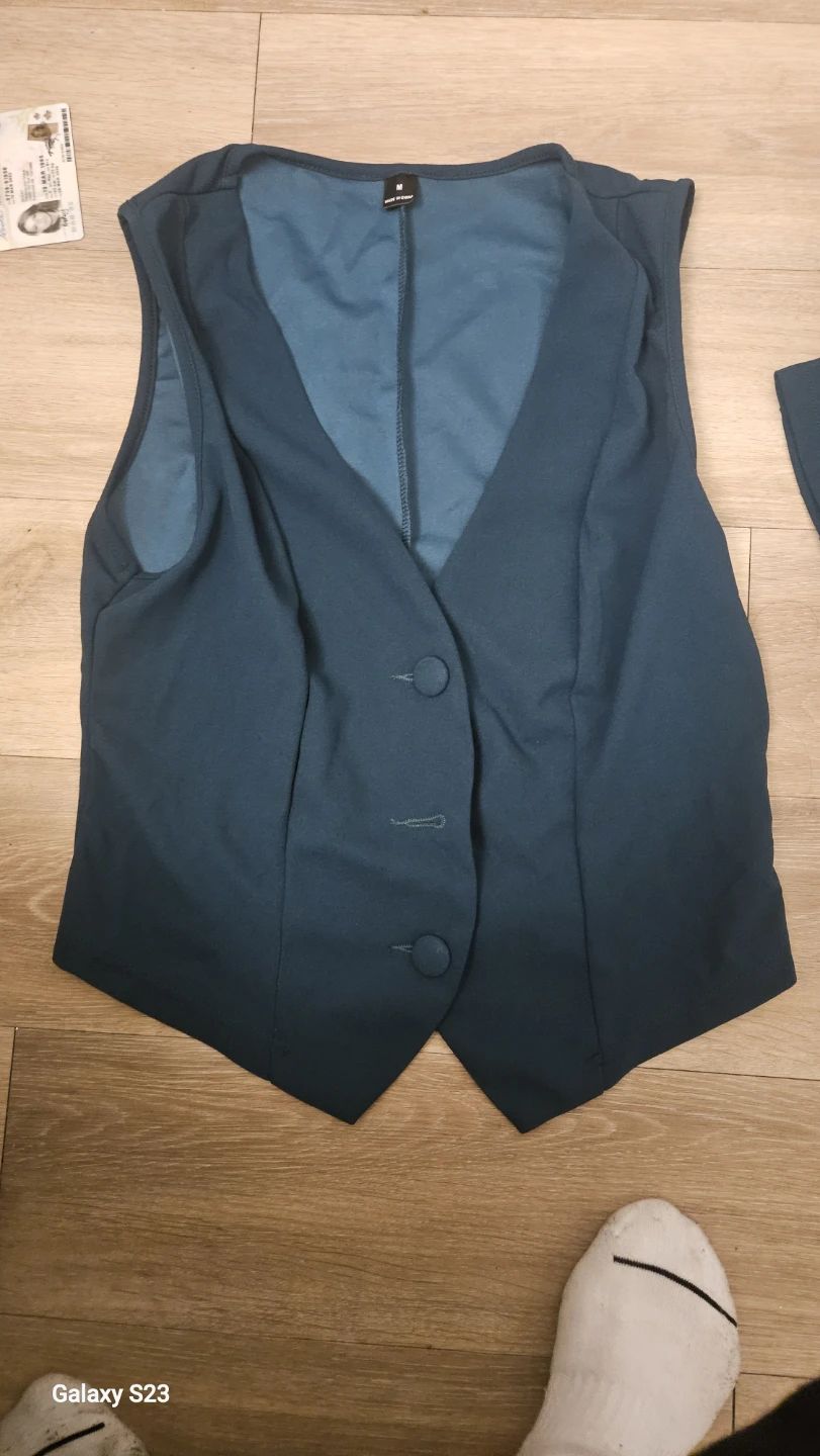 Teal Blazer, Vest, and Pants Set - photo 2