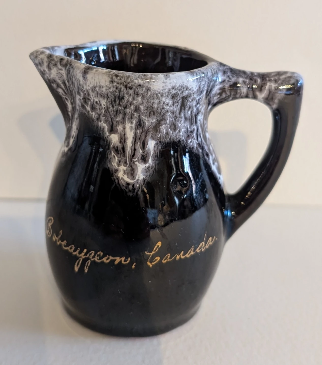 Ceramic vintage souvenir glazed small jug