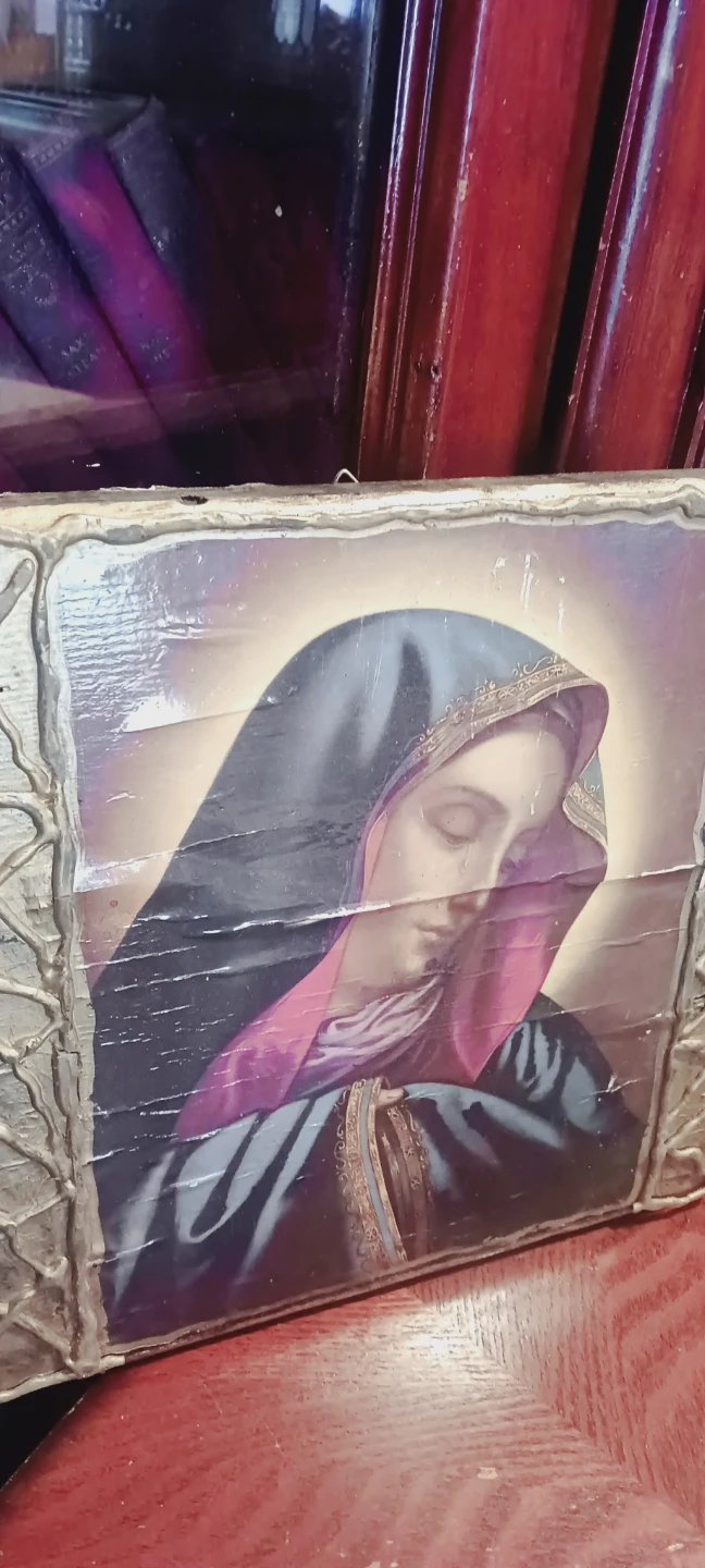 Vintage Religious Wall Art Depicting The Virgin Mary - photo 5