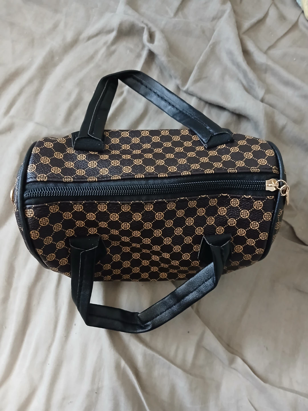 Vintage Style Monogram Barrel Tote Handbag - photo 3