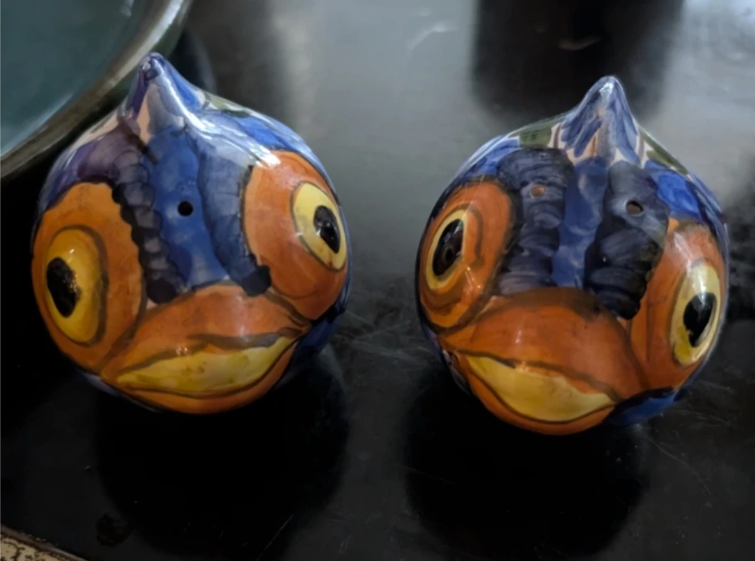 Ceramic Fish Salt and Pepper Shakers