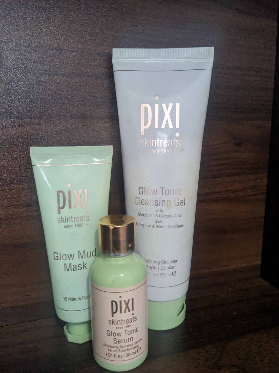 Pixi Skintreats Glow Tonic Cleansing Gel, Mask & Serum Set