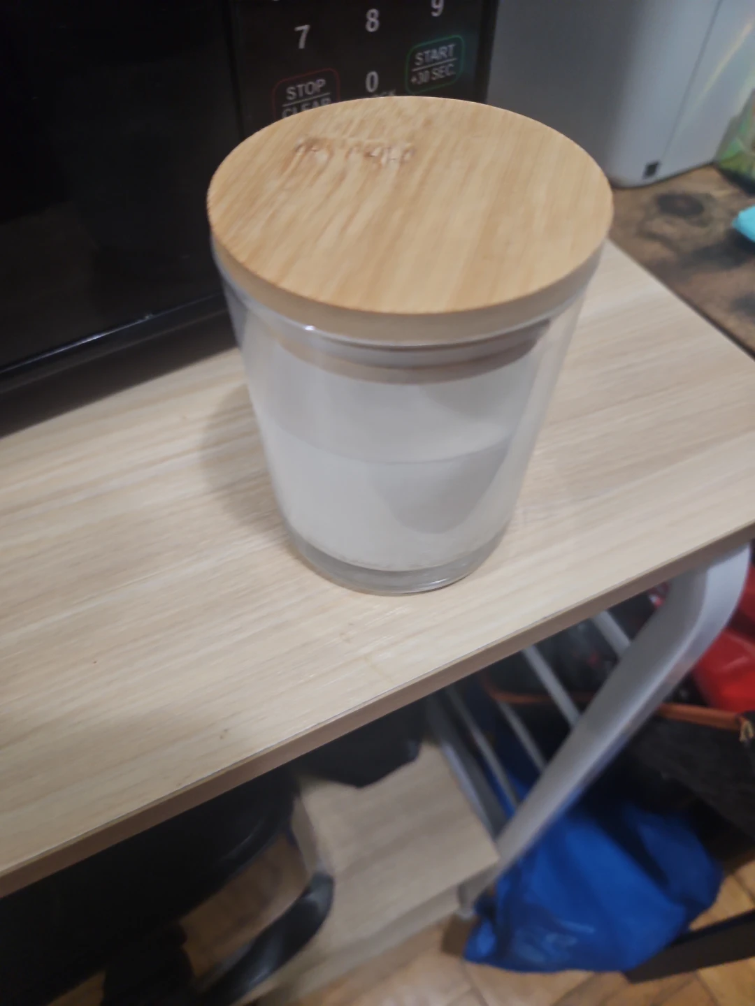 Glass Jar Candle with Bamboo Lid