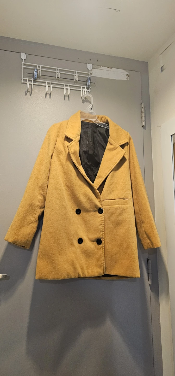 Light Yellow Double-Breasted Blazer