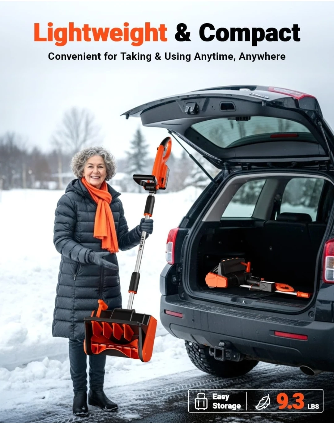 VOLTASK Cordless Snow Shovel - 24V - 13.5" ❄️🌨️☃️