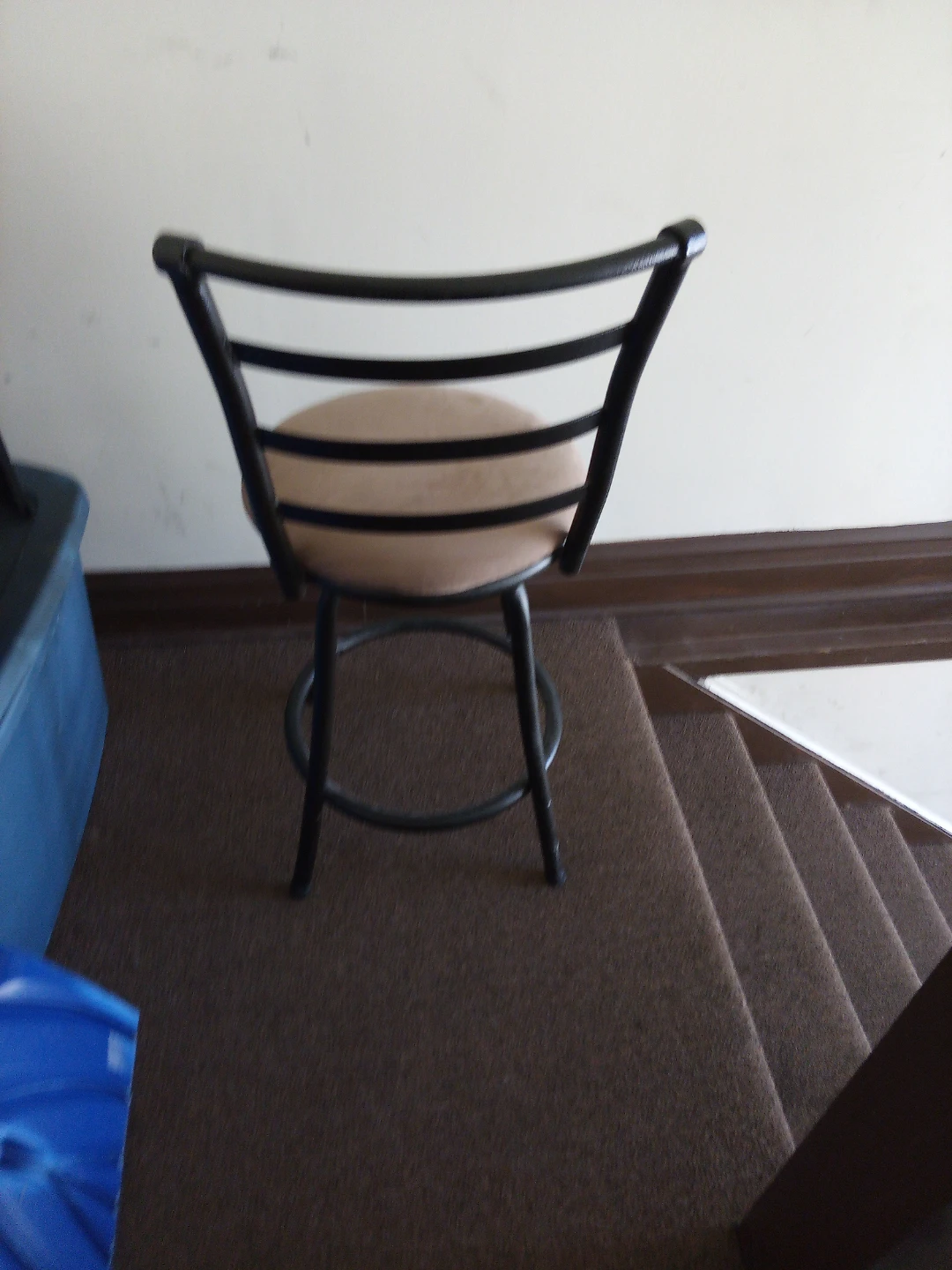 Metal Bar Stool with Padded Seat - photo 3