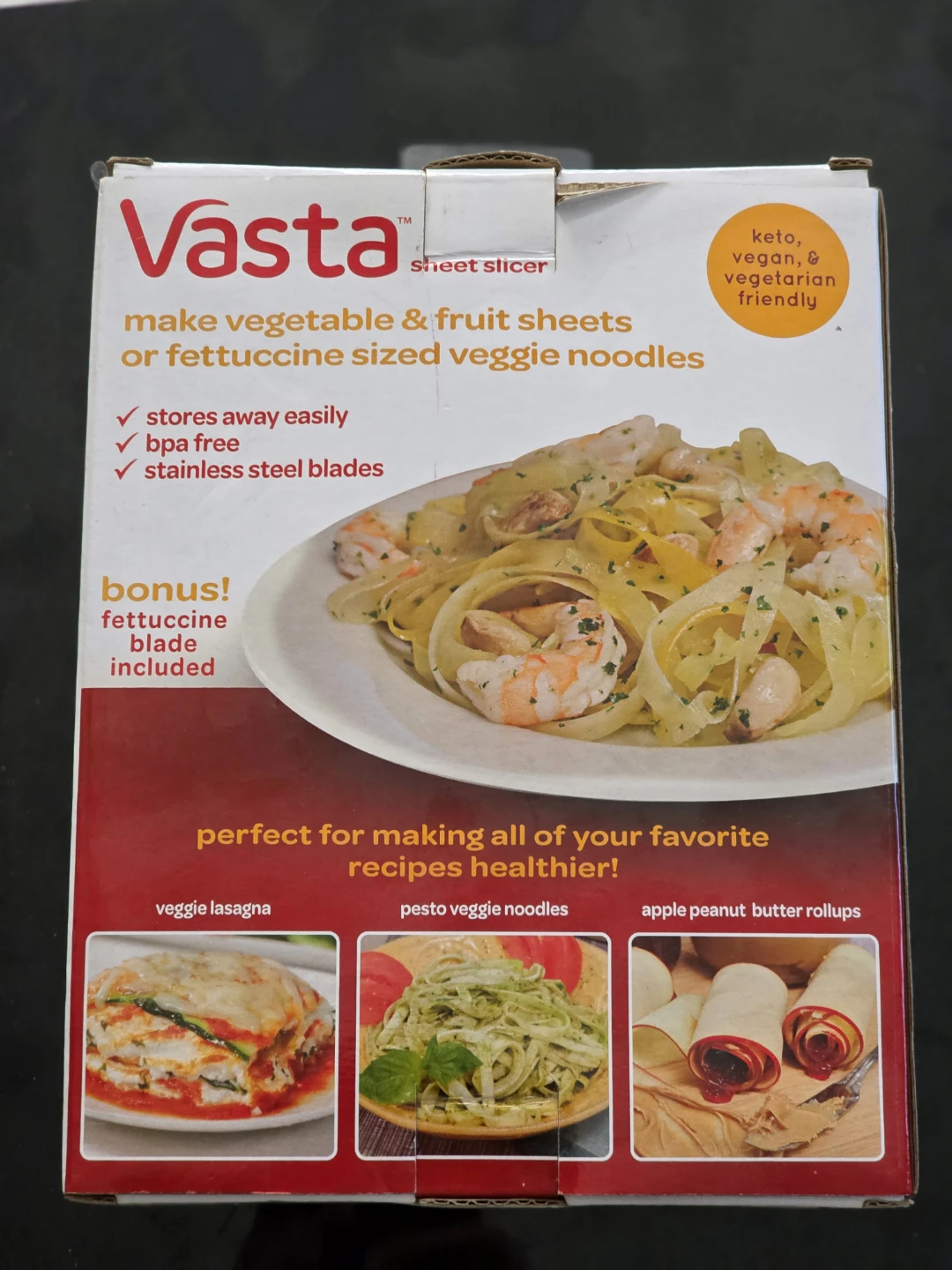 Vasta Sheet Slicer with Fettuccine Blade