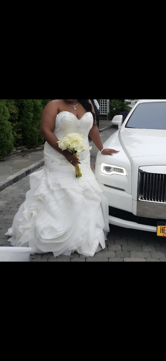 White Wedding Dress with Beading