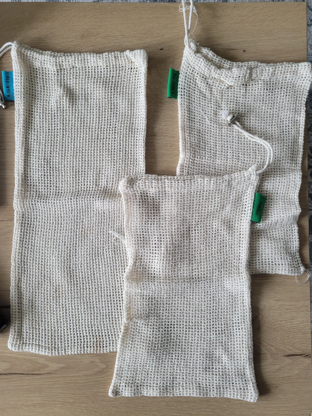Cotton mesh produce bags