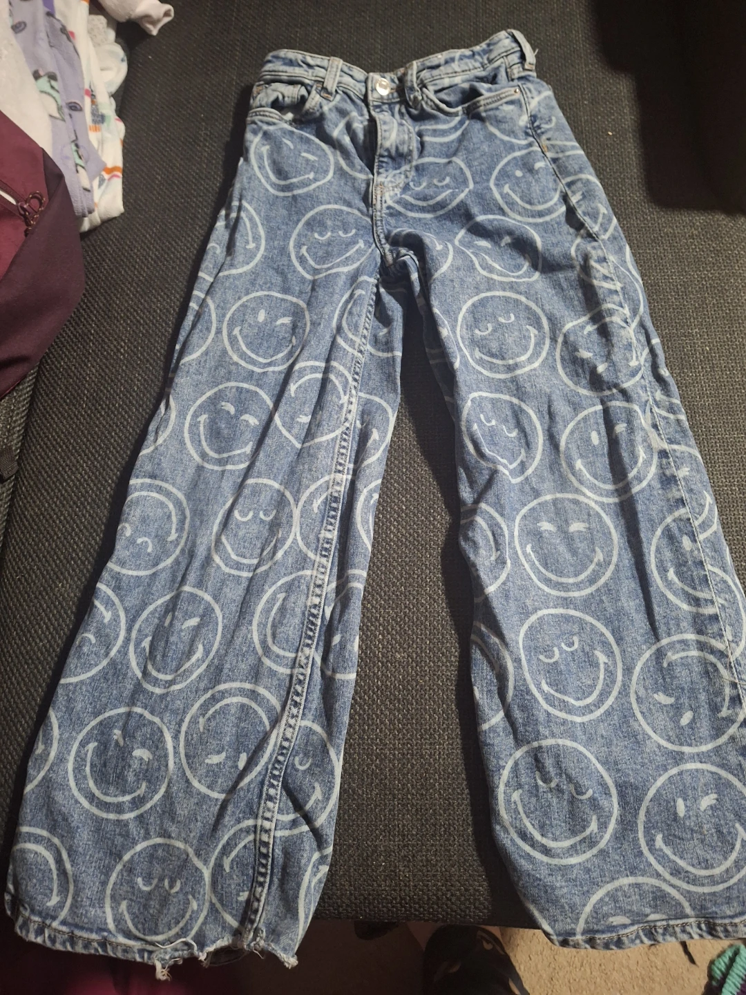 Kids' Smiley Face Denim Jeans