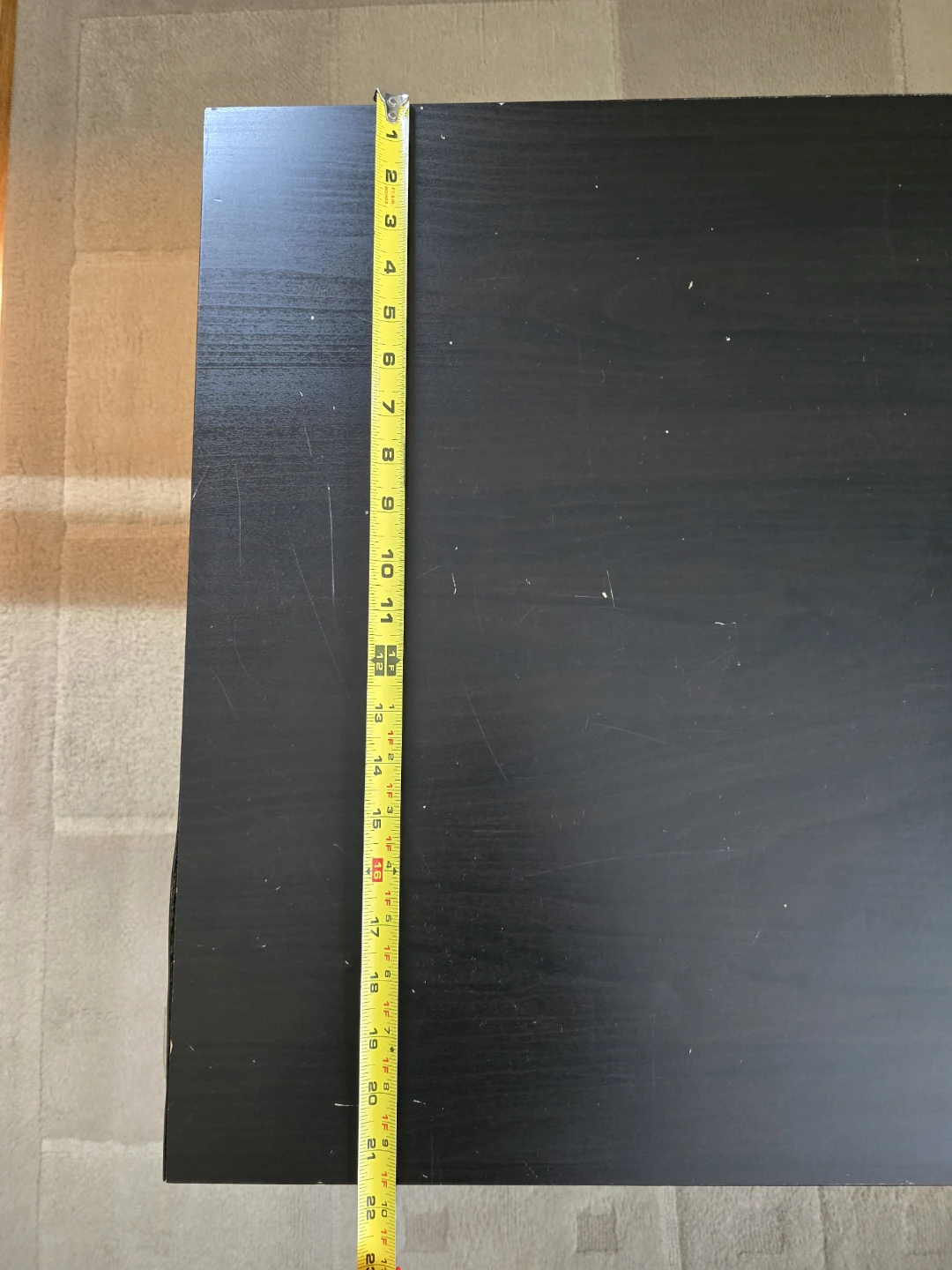 Black Coffee Table with Storage Shelf - photo 4