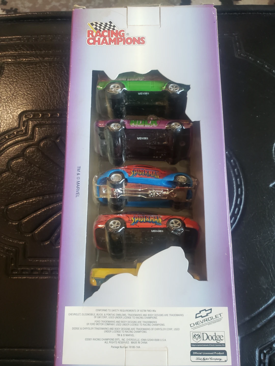 New RACING CHAMPIONS 5 Diecast Set Hulk Wolverine Spiderman - photo 2