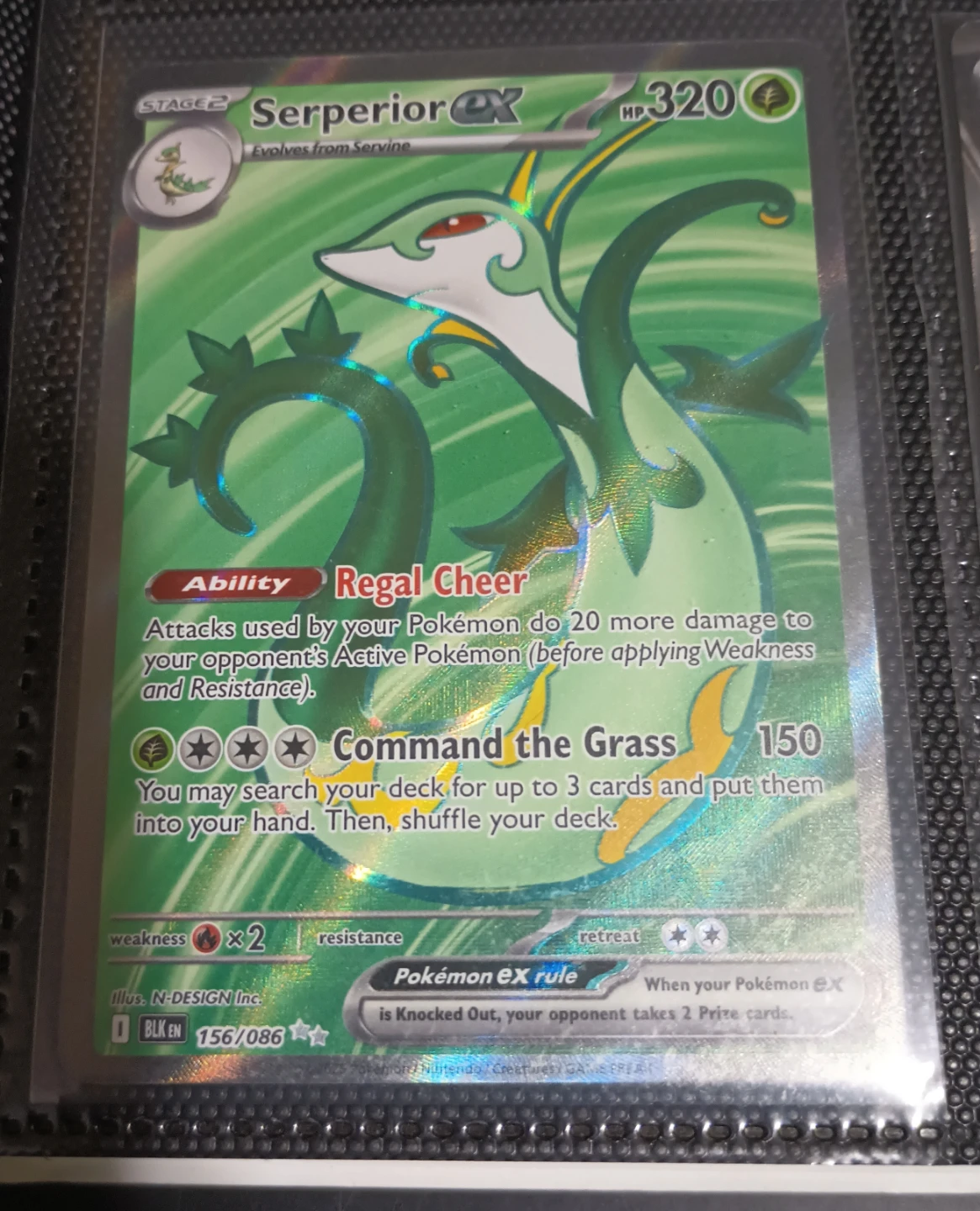 Pokemon Serperior EX Card 156/086